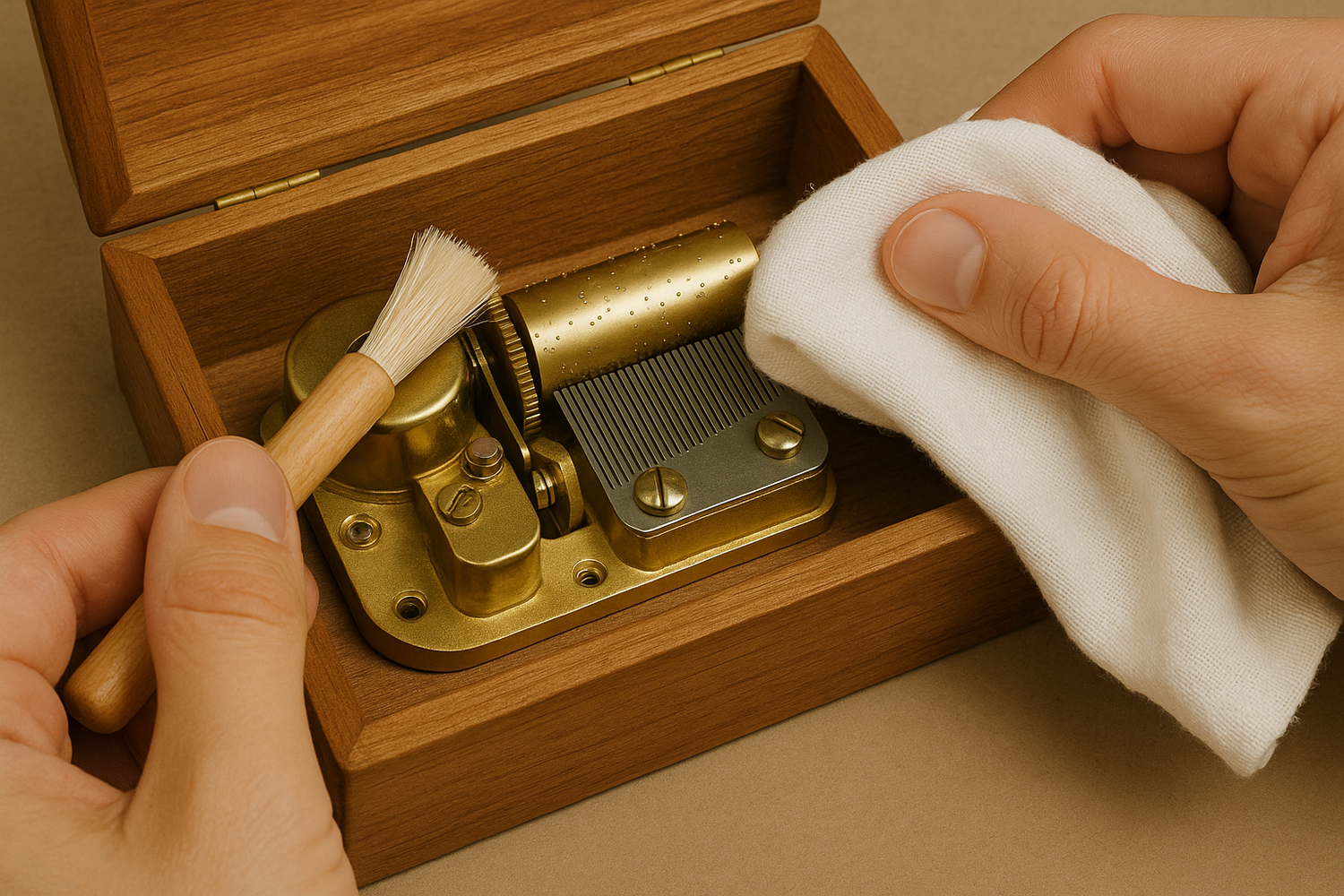 Comment nettoyer une boîte à musique ?