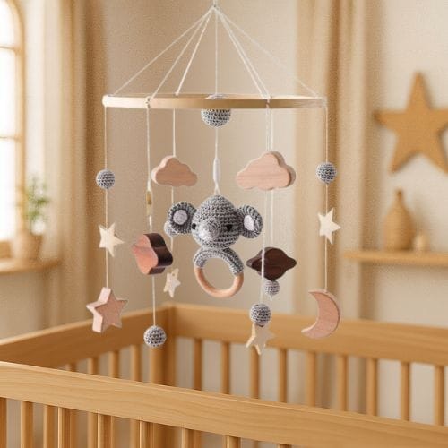 Mobile bois Chambre Bebe MobileÉtoilé