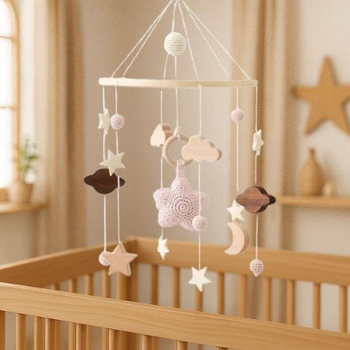 Mobile bois Chambre Bebe MobileÉtoilé