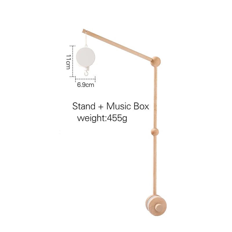 Support + Boîte à Musique Mobile éveil bébé Montgolfière MobileÉtoilé