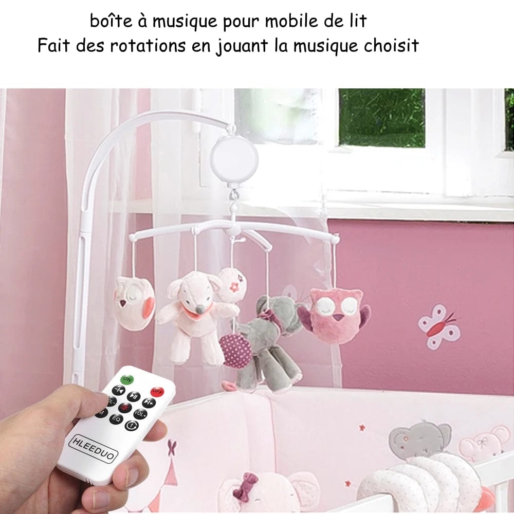 Boîte à Musique Télécommandé pour Lit Bébé MobileÉtoilé