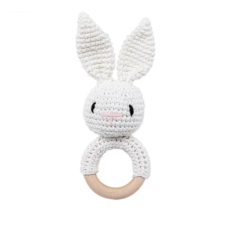 Blanc Hochet Crochet anneau Lapin MobileÉtoilé