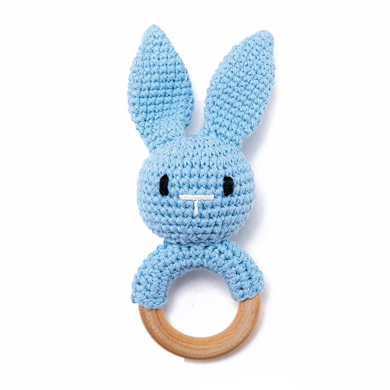 Bleu Hochet Crochet anneau Lapin MobileÉtoilé