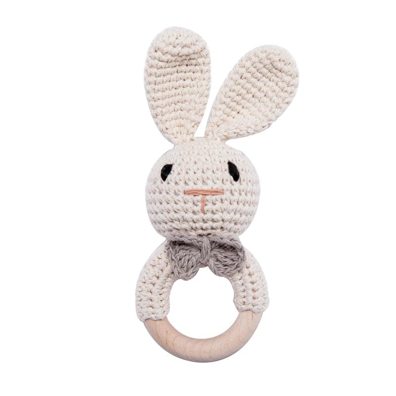 Beige Hochet Crochet anneau Lapin MobileÉtoilé