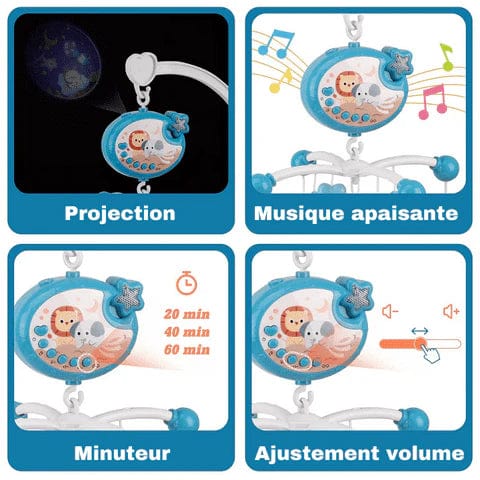 Mobile Bébé Lumineux Musical et Projecteur MobileÉtoilé