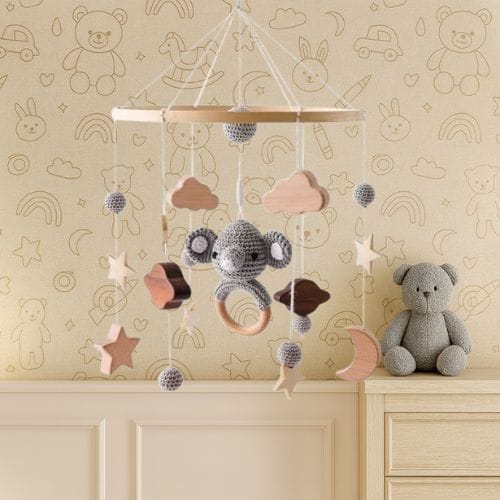 Mobile bois Chambre Bebe MobileÉtoilé