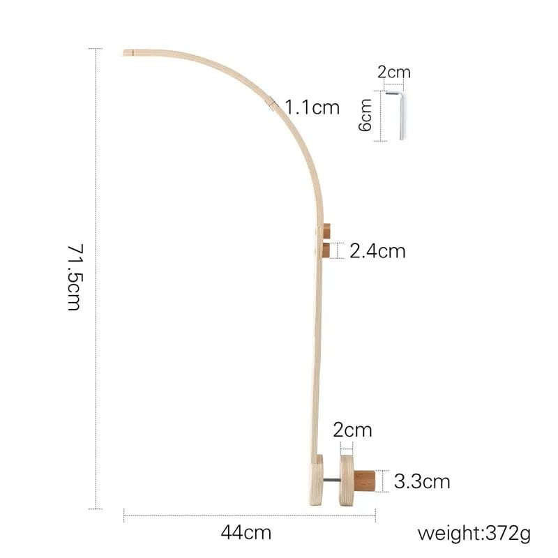 Support 1 Mobile en Bois Bebe MobileÉtoilé